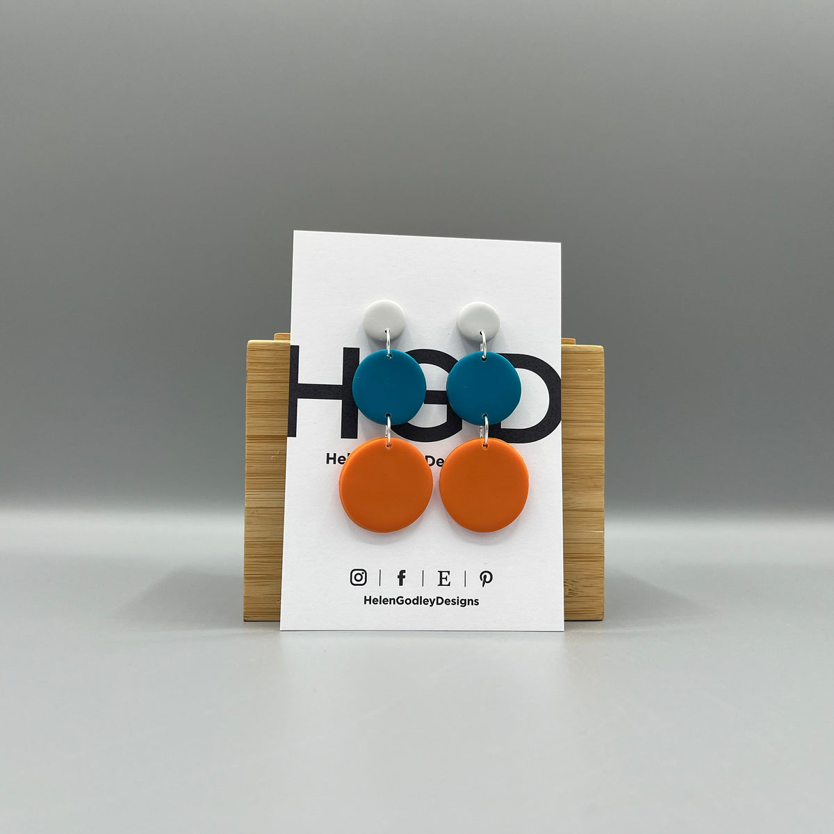 Polymer Clay Dangly Earrings - Circles
