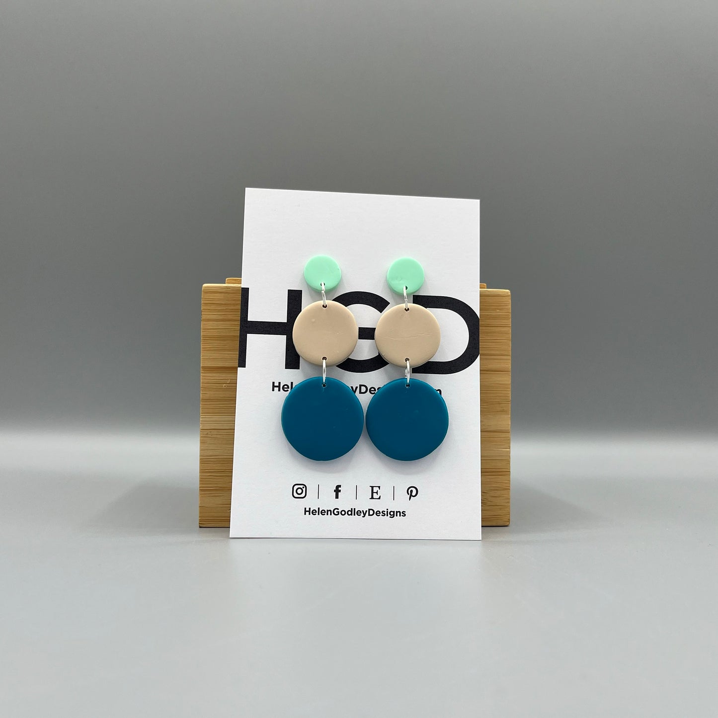 Polymer Clay Dangly Earrings - Circles
