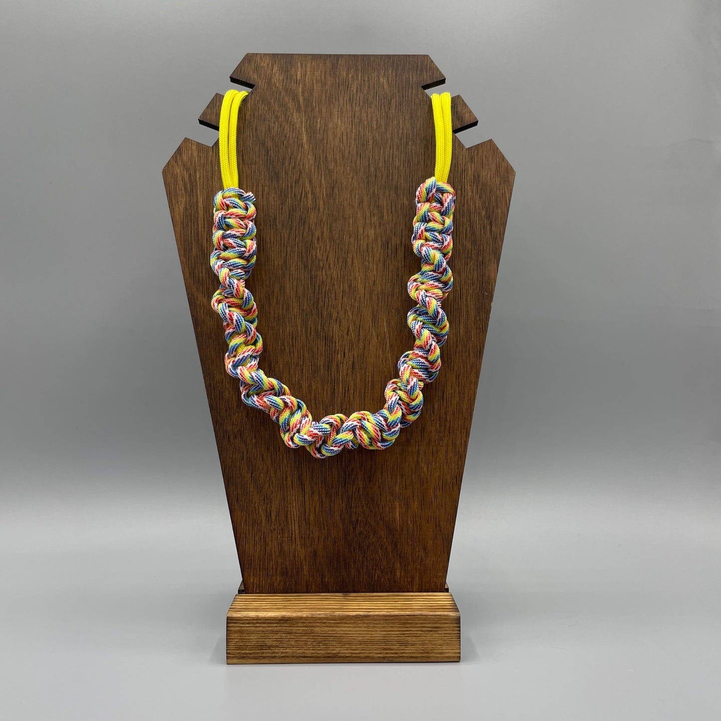 Paracord Macrame Necklace - Rainbow