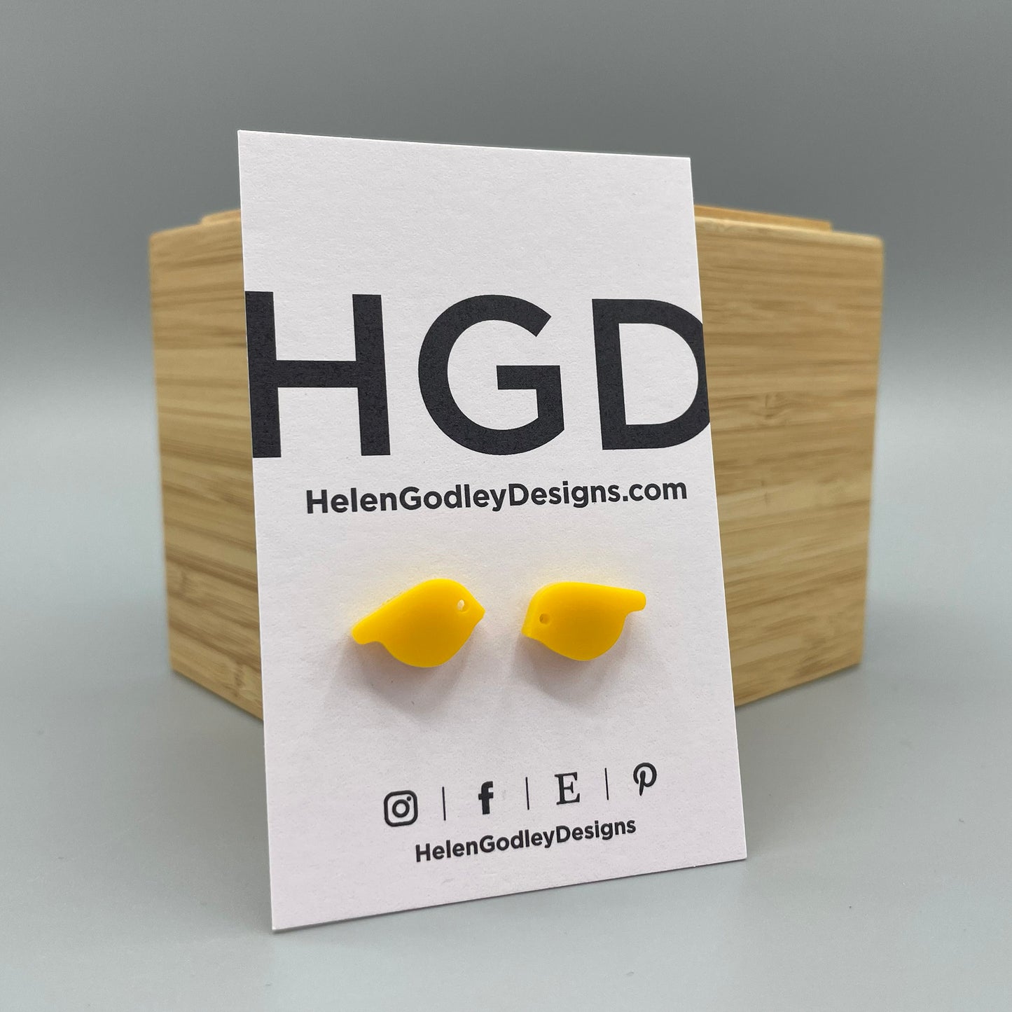 Resin Earring Studs – Birds
