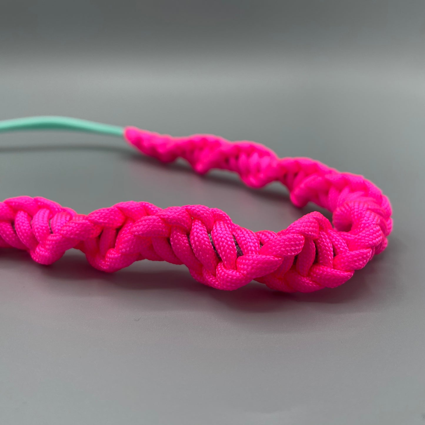 Paracord Macrame Necklace - Neon Pink & Mint