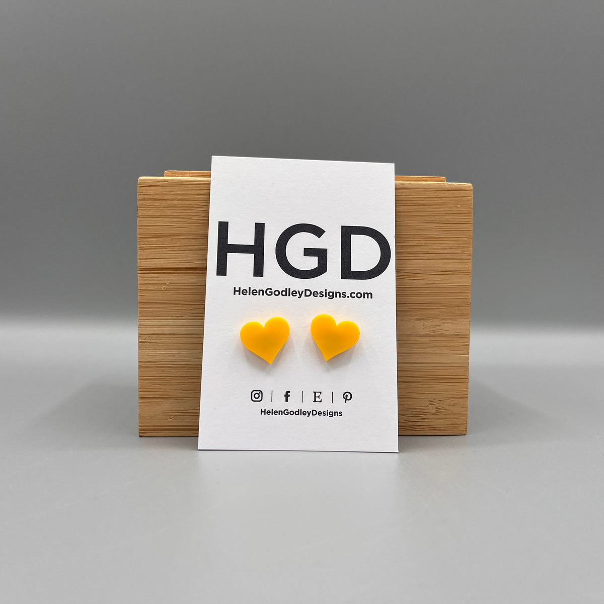 Resin Earring Studs – Hearts