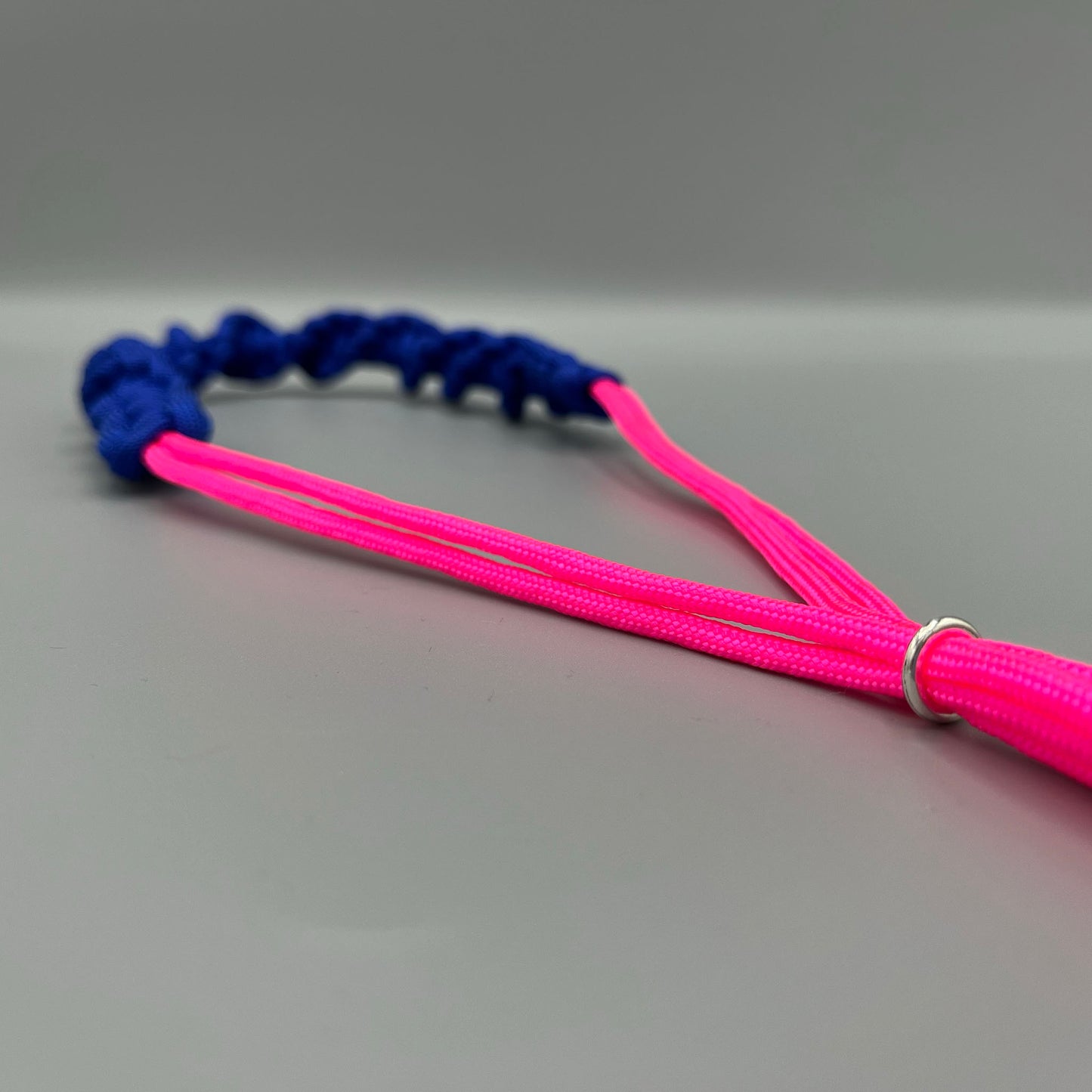 Paracord Macrame Necklace - Blue & Neon Pink