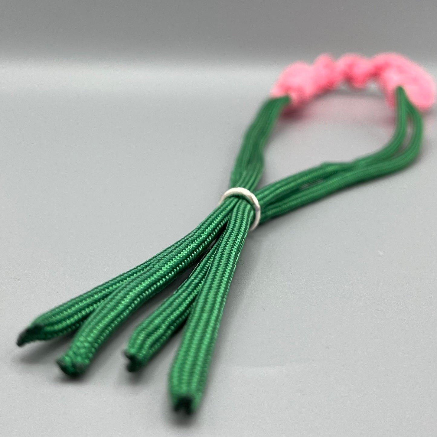 Paracord Macrame Necklace - Pink & Green