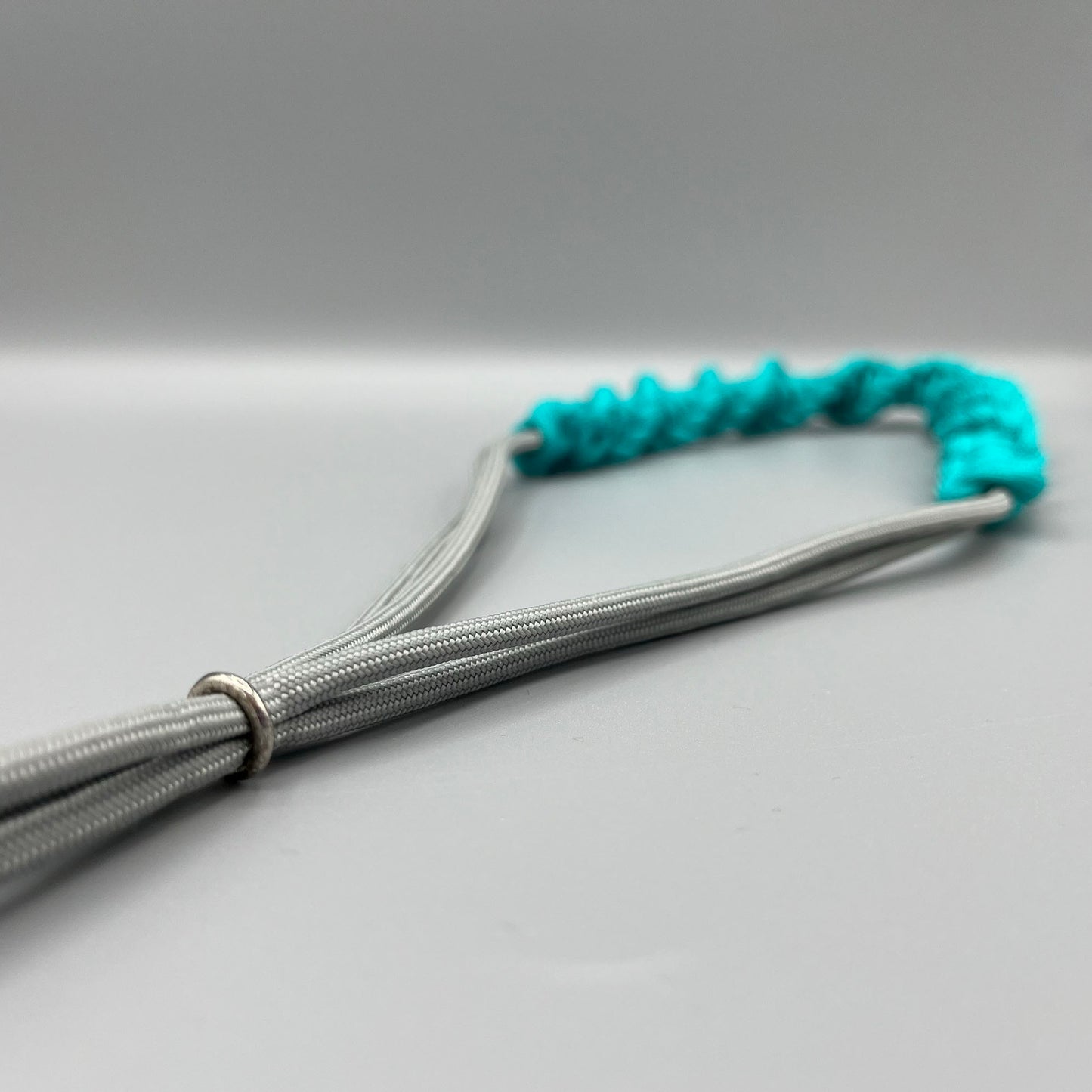 Paracord Macrame Necklace - Turquoise & Grey