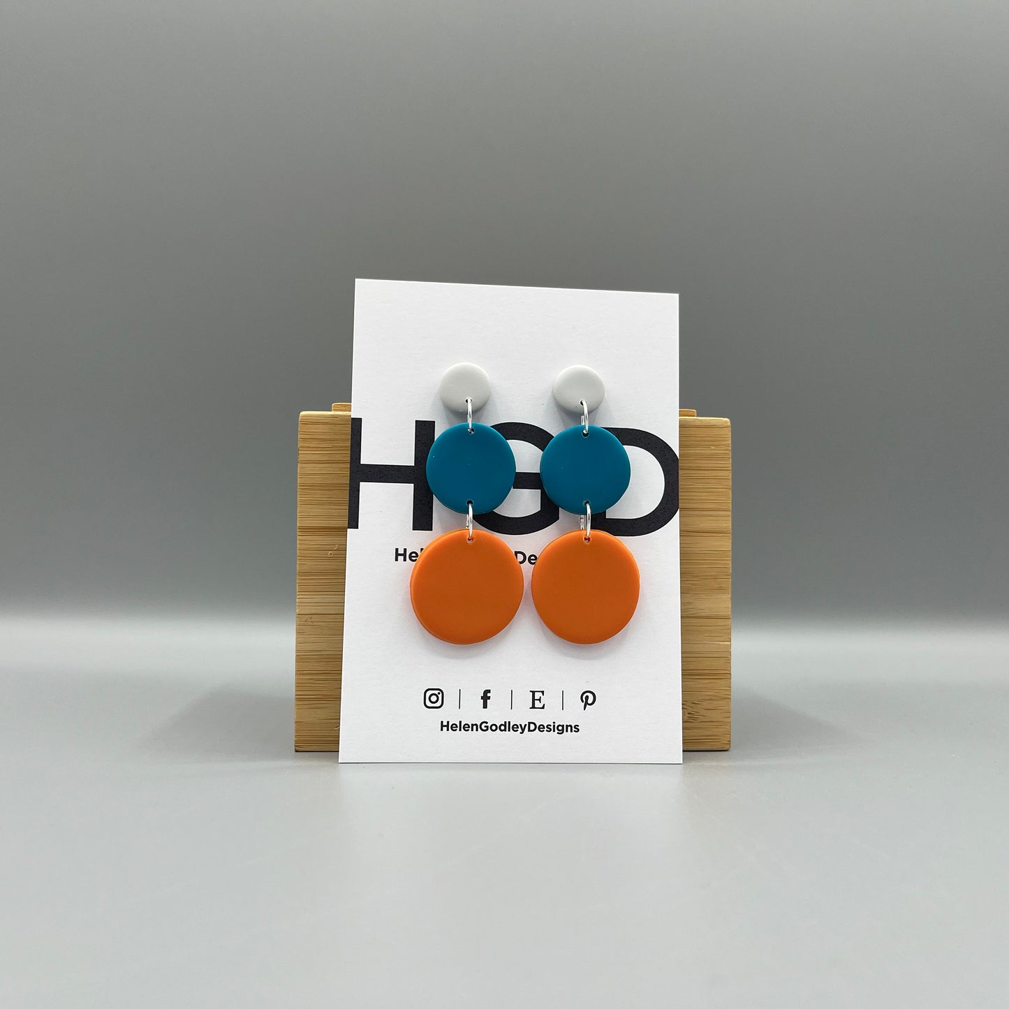 Polymer Clay Dangly Earrings - Circles