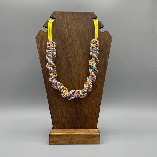 Paracord Macrame Necklace - Rainbow