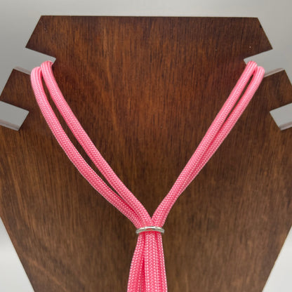 Paracord Macrame Necklace - Gingham Black