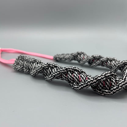 Paracord Macrame Necklace - Gingham Black