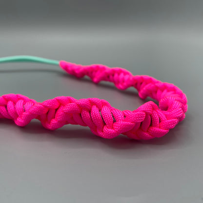 Paracord Macrame Necklace - Neon Pink & Mint