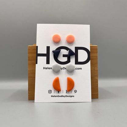 Polymer Clay Earring Studs – Geometric