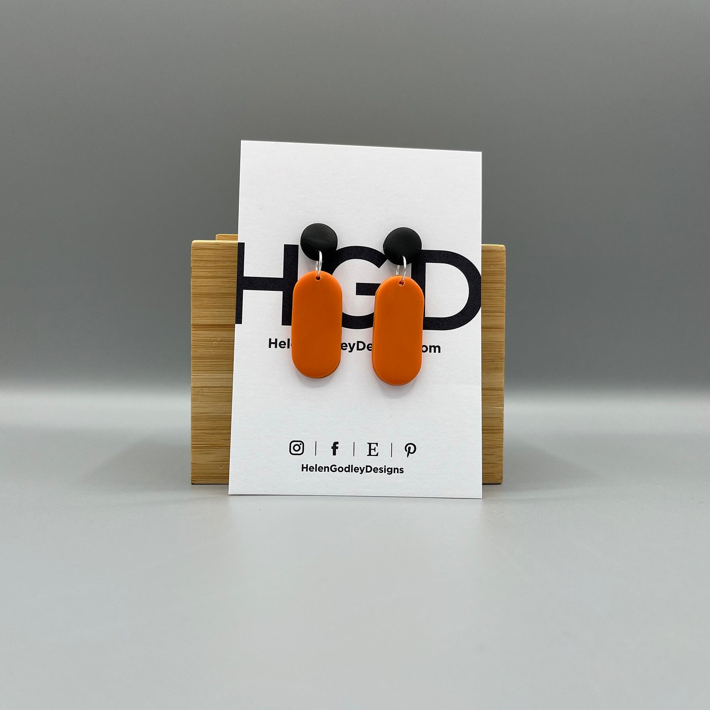 Polymer Clay Dangly Earrings - Lozenge
