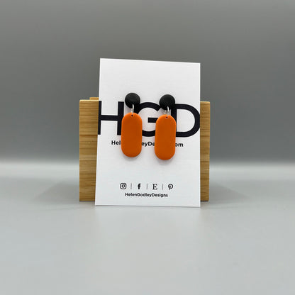 Polymer Clay Dangly Earrings - Lozenge