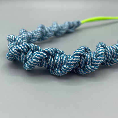 Paracord Macrame Necklace - Gingham Blue