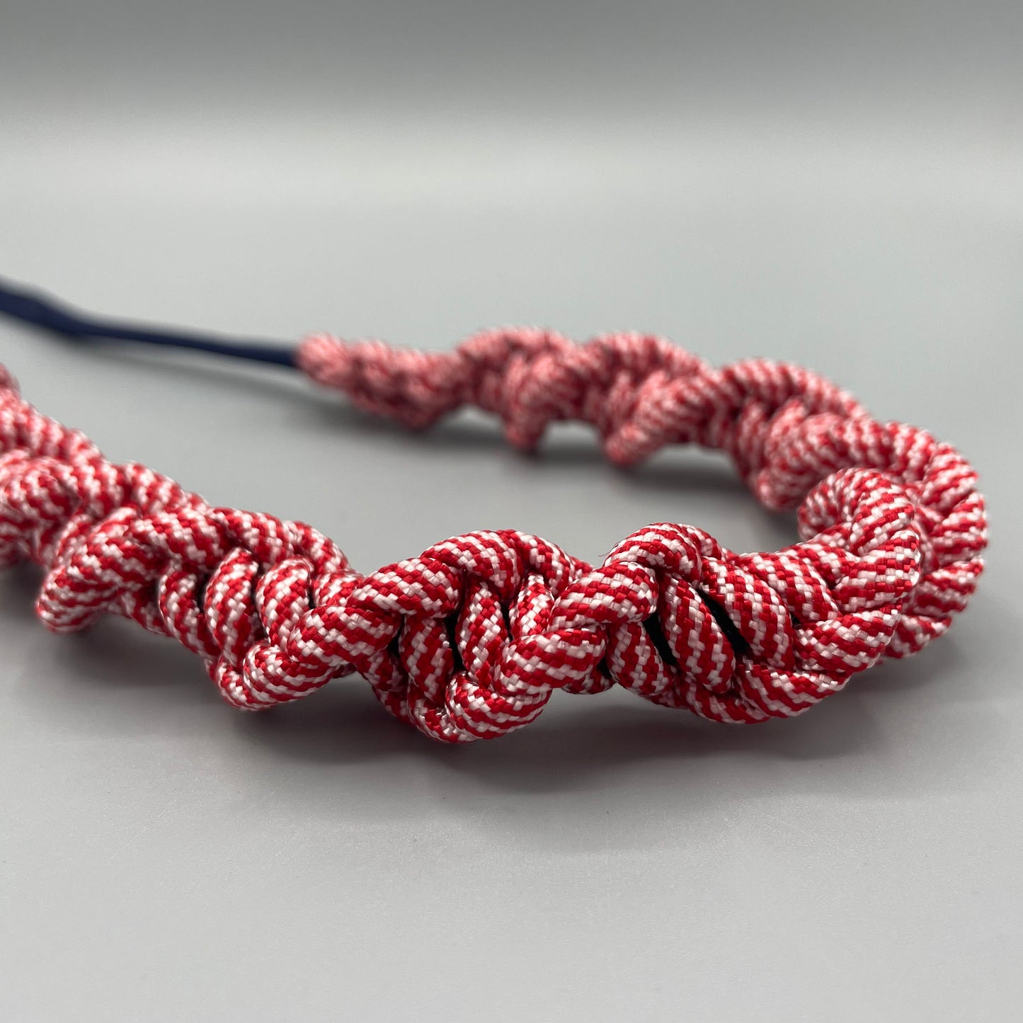 Paracord Macrame Necklace - Gingham Red