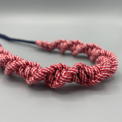 Paracord Macrame Necklace - Gingham Red