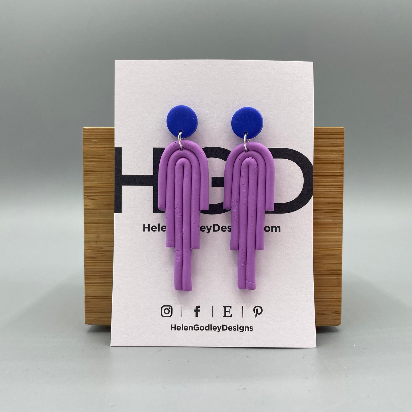 Polymer Clay Dangly Earrings – Art Deco