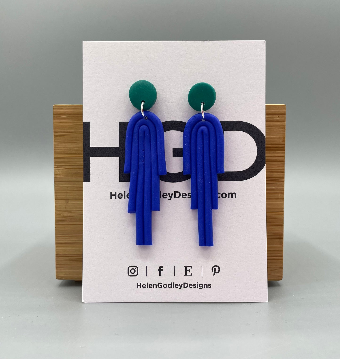 Polymer Clay Dangly Earrings – Art Deco