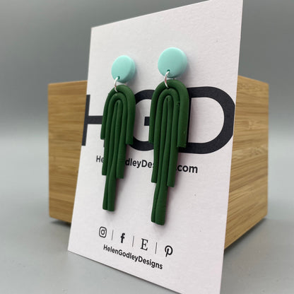 Polymer Clay Dangly Earrings – Art Deco