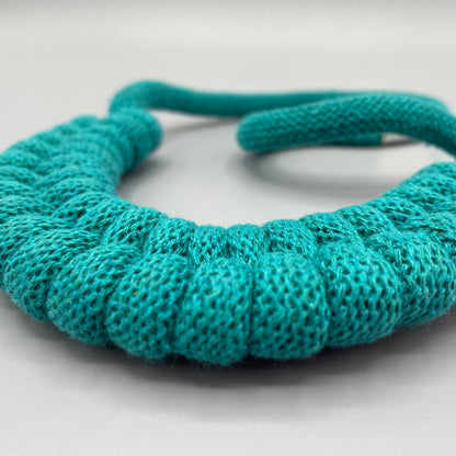 Recycled Cotton Macrame Necklace - Emerald