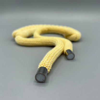 Recycled Cotton Macrame Necklace - Lemon