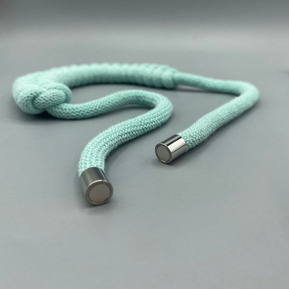 Recycled Cotton Macrame Necklace - Mint