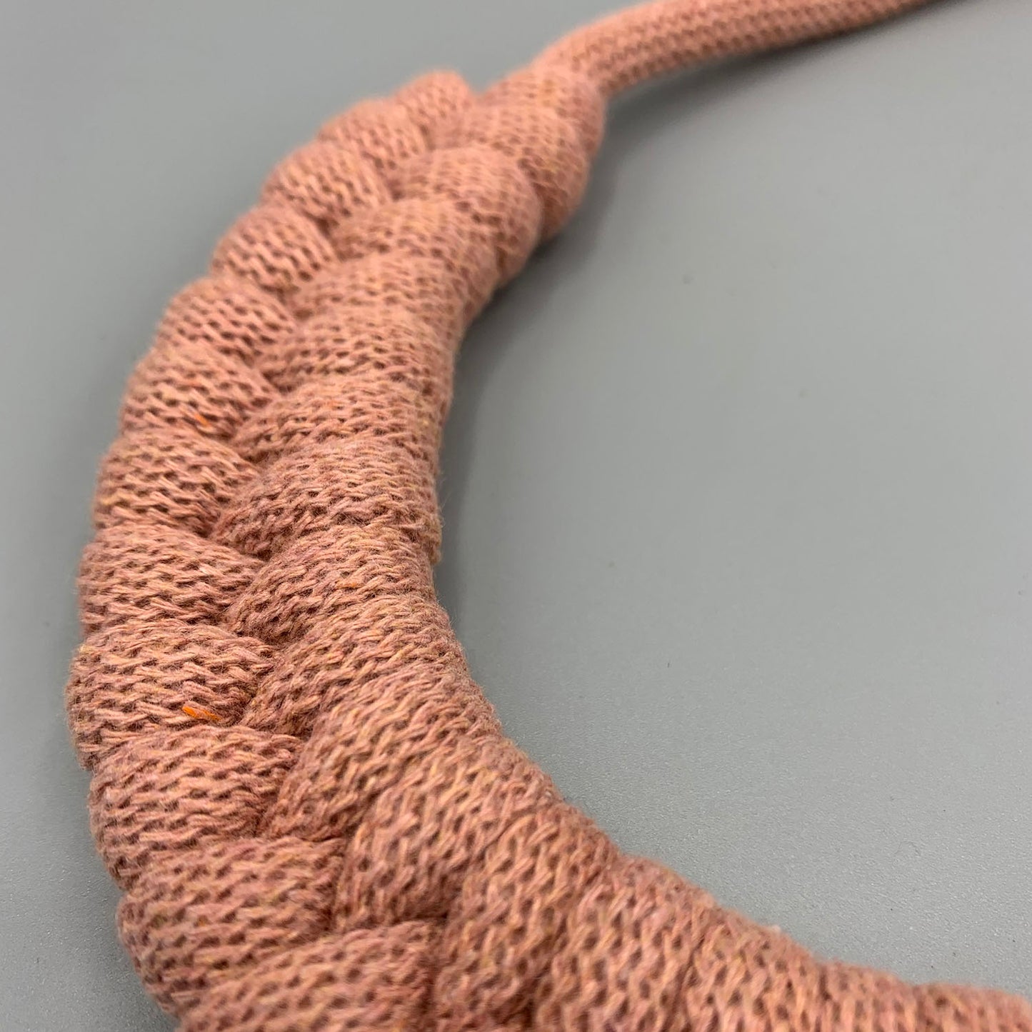 Recycled Cotton Macrame Necklace - Pink