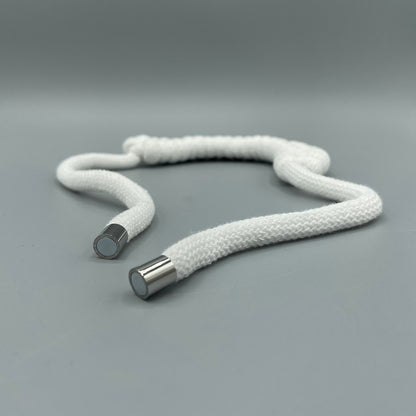 Recycled Cotton Macrame Necklace - White