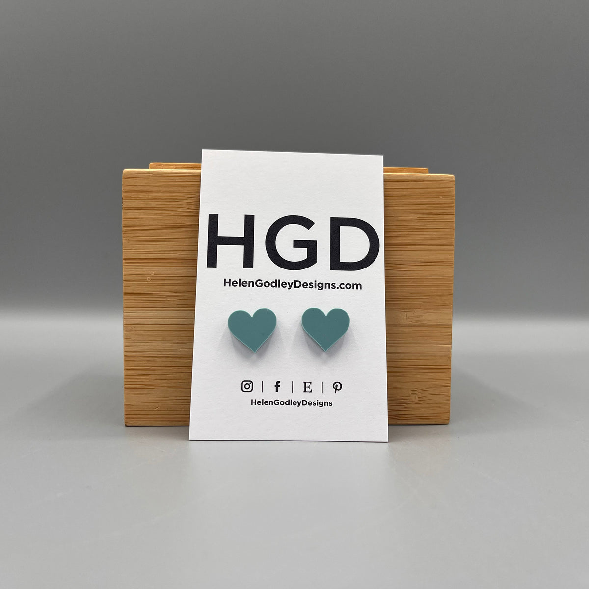 Resin Earring Studs – Hearts