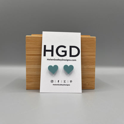 Resin Earring Studs – Hearts