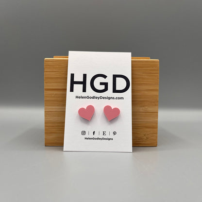 Resin Earring Studs – Hearts