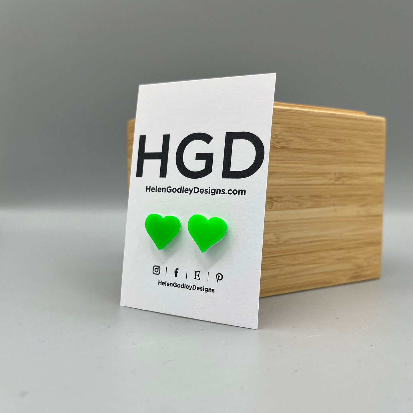 Resin Earring Studs – Hearts