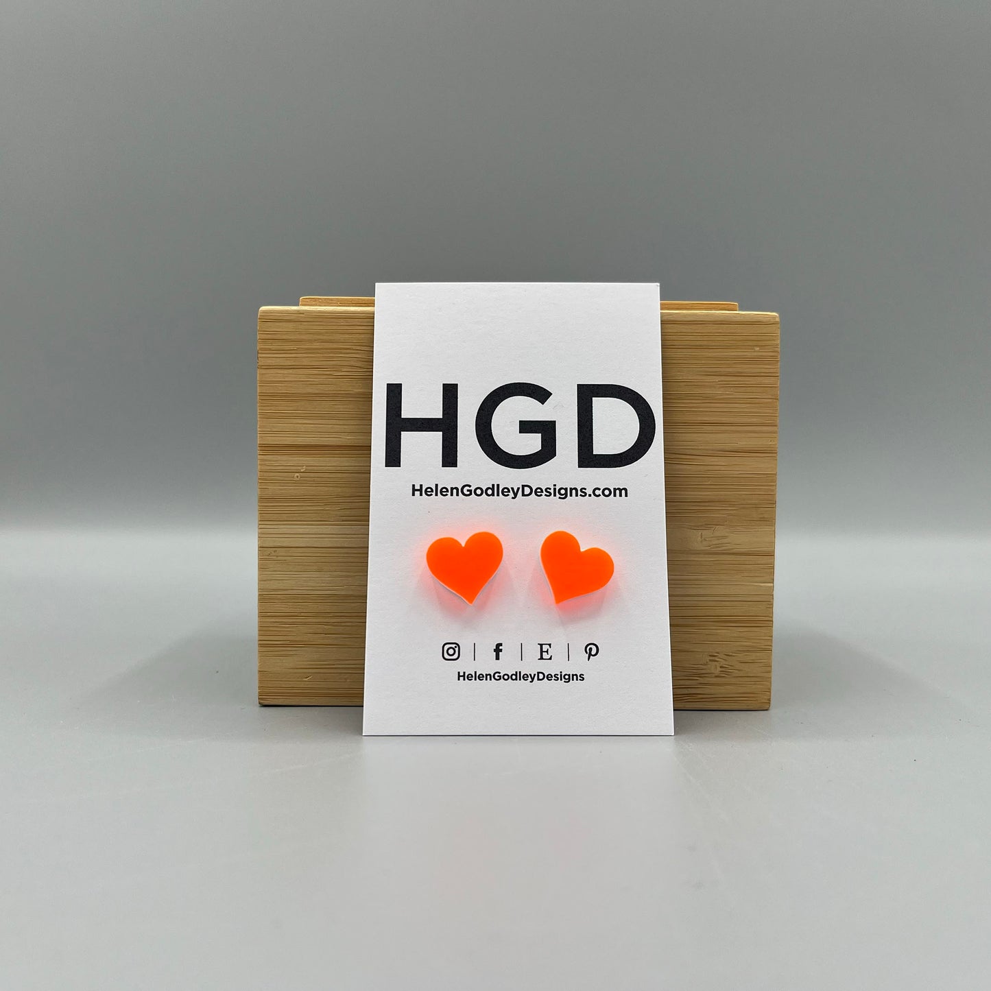 Resin Earring Studs – Hearts
