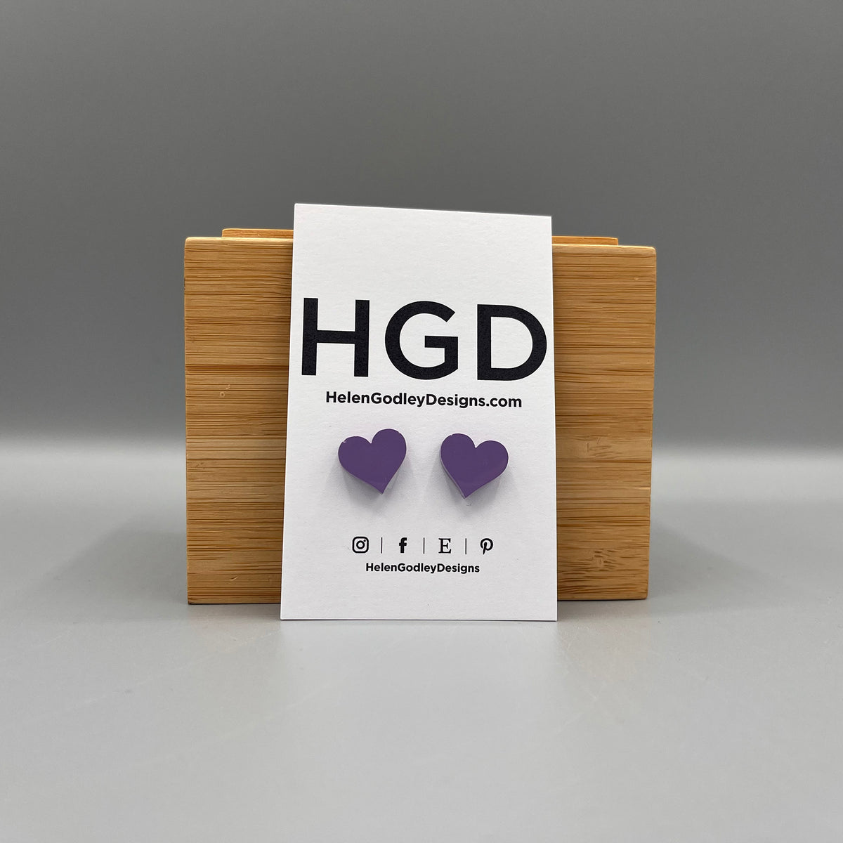 Resin Earring Studs – Hearts