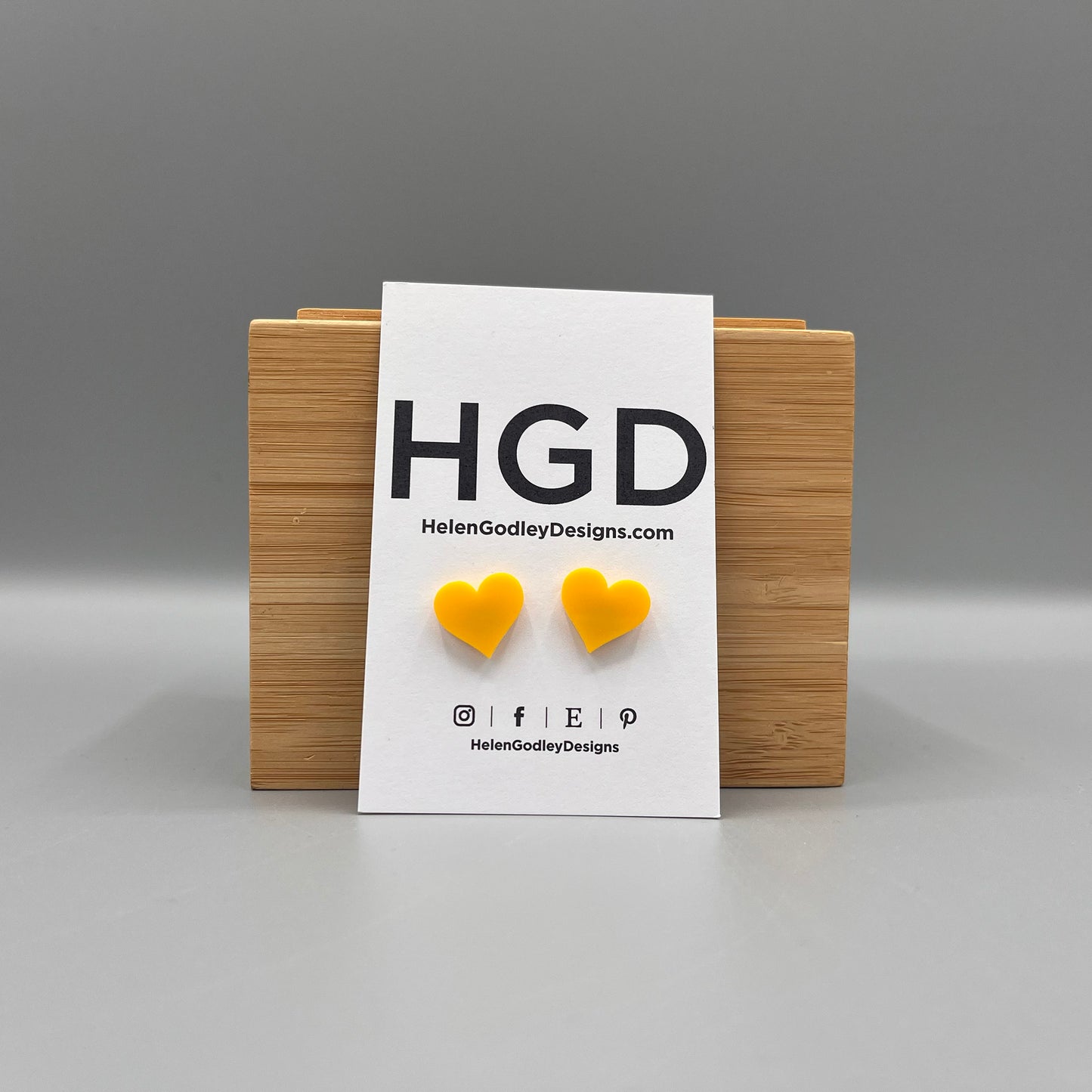 Resin Earring Studs – Hearts