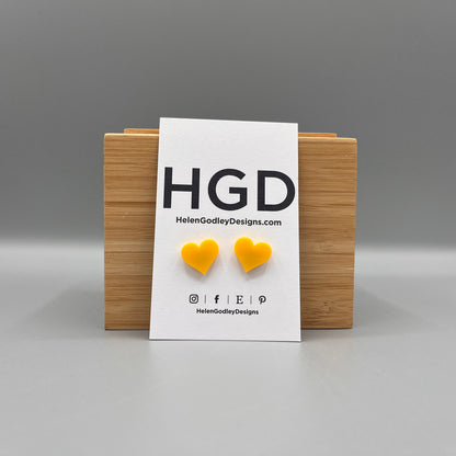 Resin Earring Studs – Hearts