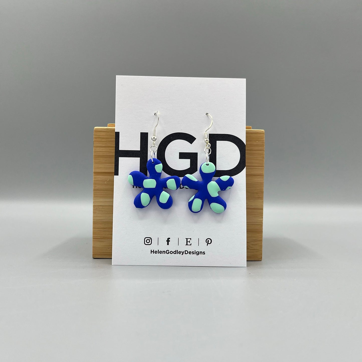 Polymer Clay Dangly Earrings – Splash