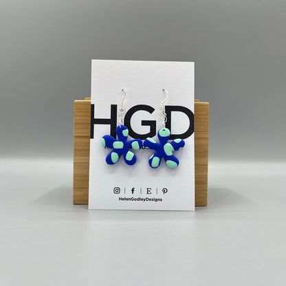 Polymer Clay Dangly Earrings – Splash