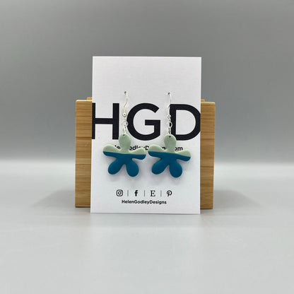 Polymer Clay Dangly Earrings – Splash