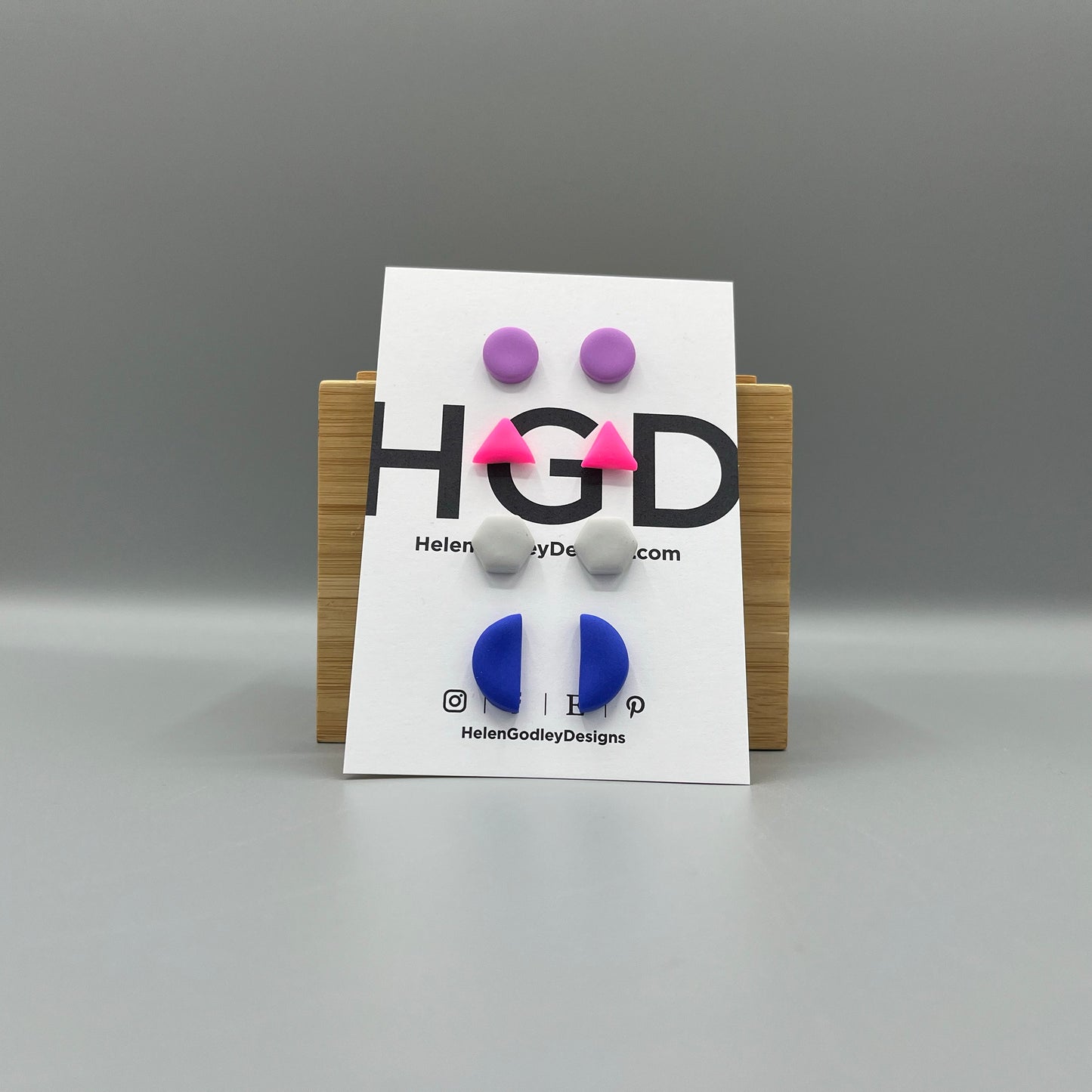 Polymer Clay Earring Studs – Geometric
