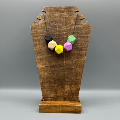 Wooden Bead Necklace – Mixed Colour