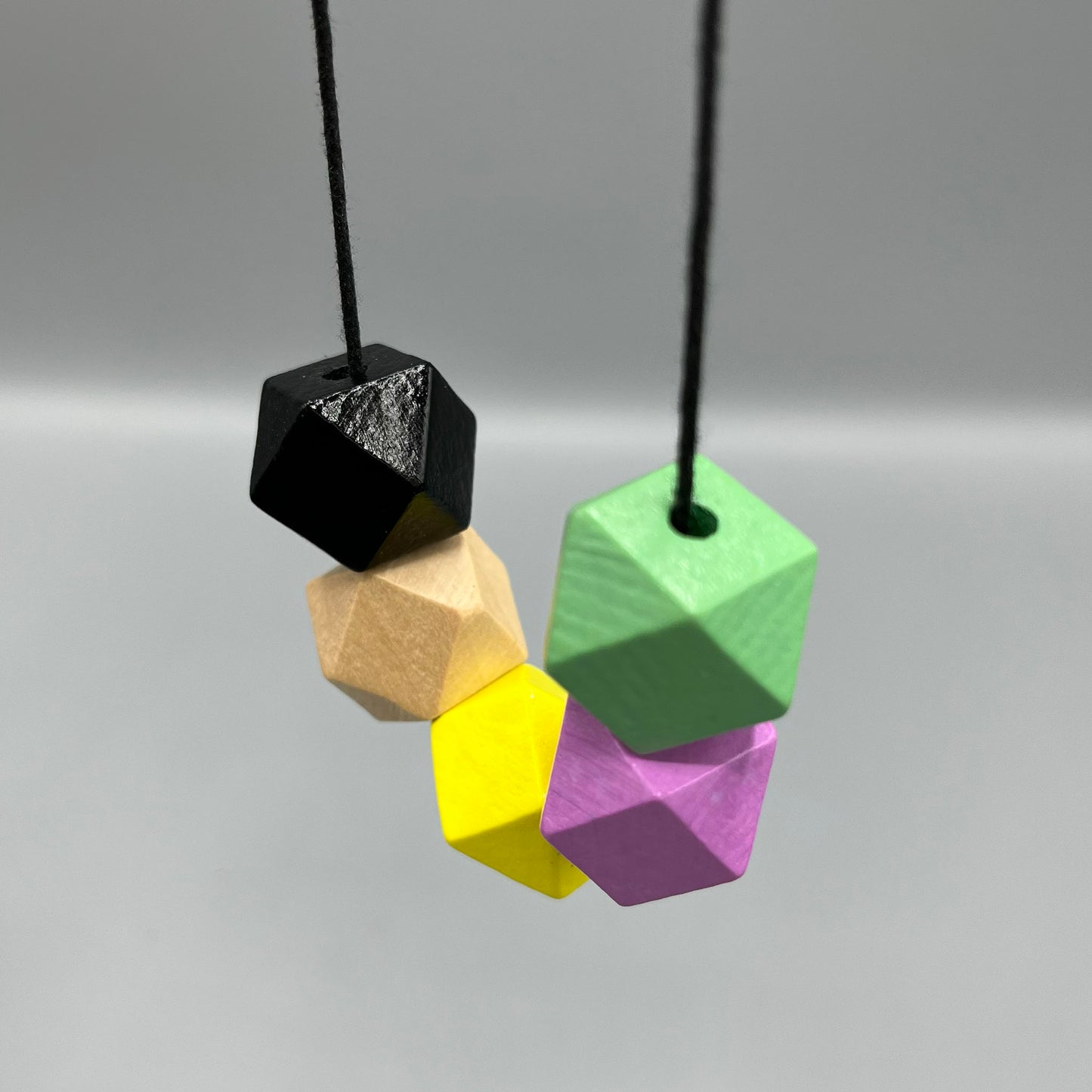 Wooden Bead Necklace – Mixed Colour