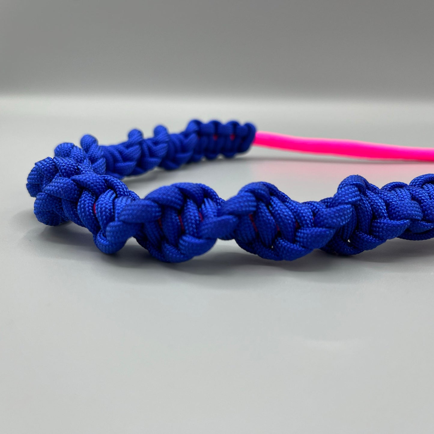 Paracord Macrame Necklace - Blue & Neon Pink
