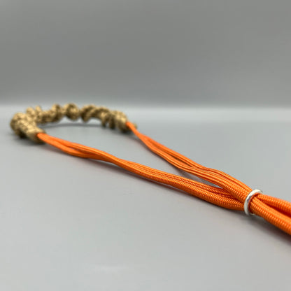 Paracord Macrame Necklace - Gold & Orange