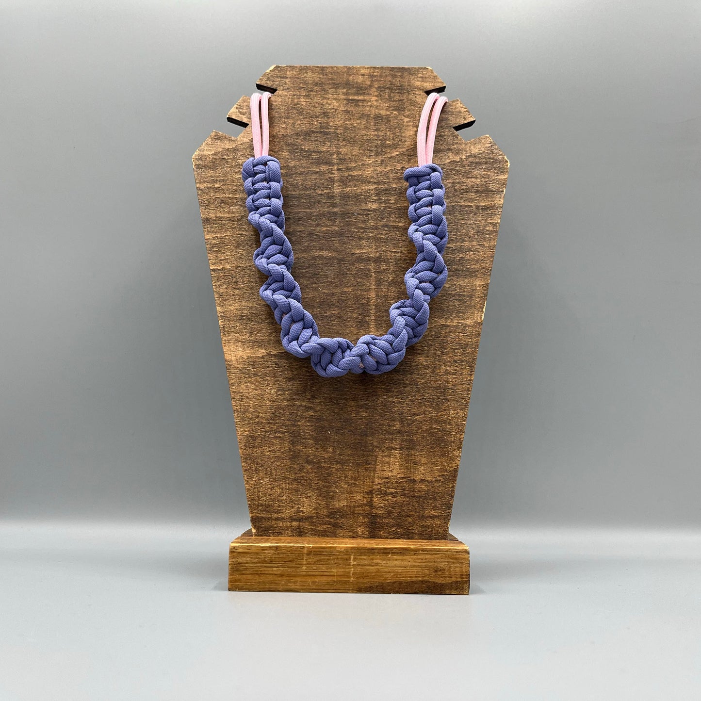 Paracord Macrame Necklace - Lilac & Pink