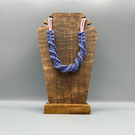 Paracord Macrame Necklace - Lilac & Pink