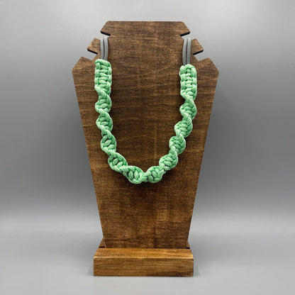 Paracord Macrame Necklace - Mint Stripe