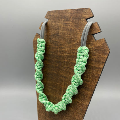 Paracord Macrame Necklace - Mint Stripe