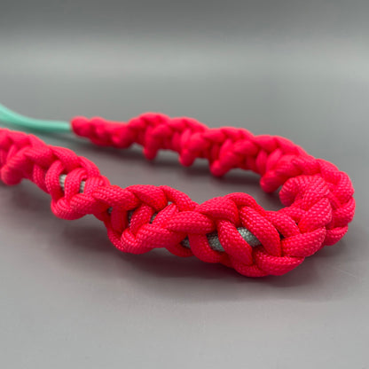 Paracord Macrame Necklace - Neon Pink & Mint