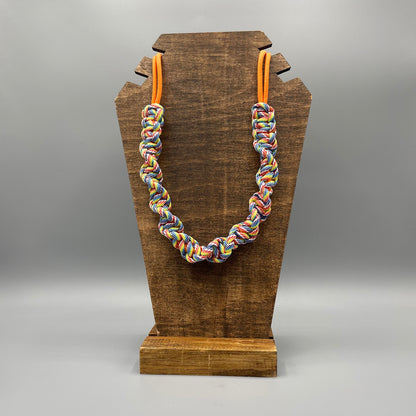 Paracord Macrame Necklace - Rainbow